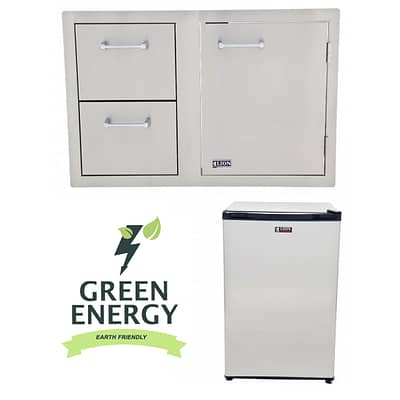 Lion BBQ Refrigerator and Door and Drawer Combination