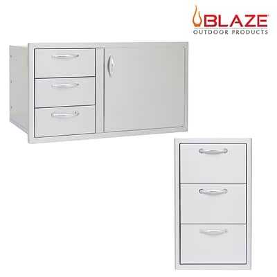 Blaze Door Drawer Combo 39" + Blaze Triple Drawer Set (BLZ-DDC-39-R + BLZ-DRW3-R)