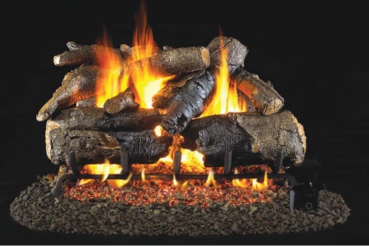Real Fyre Charred American Oak Logs with G45 Burner – Best of Backyard