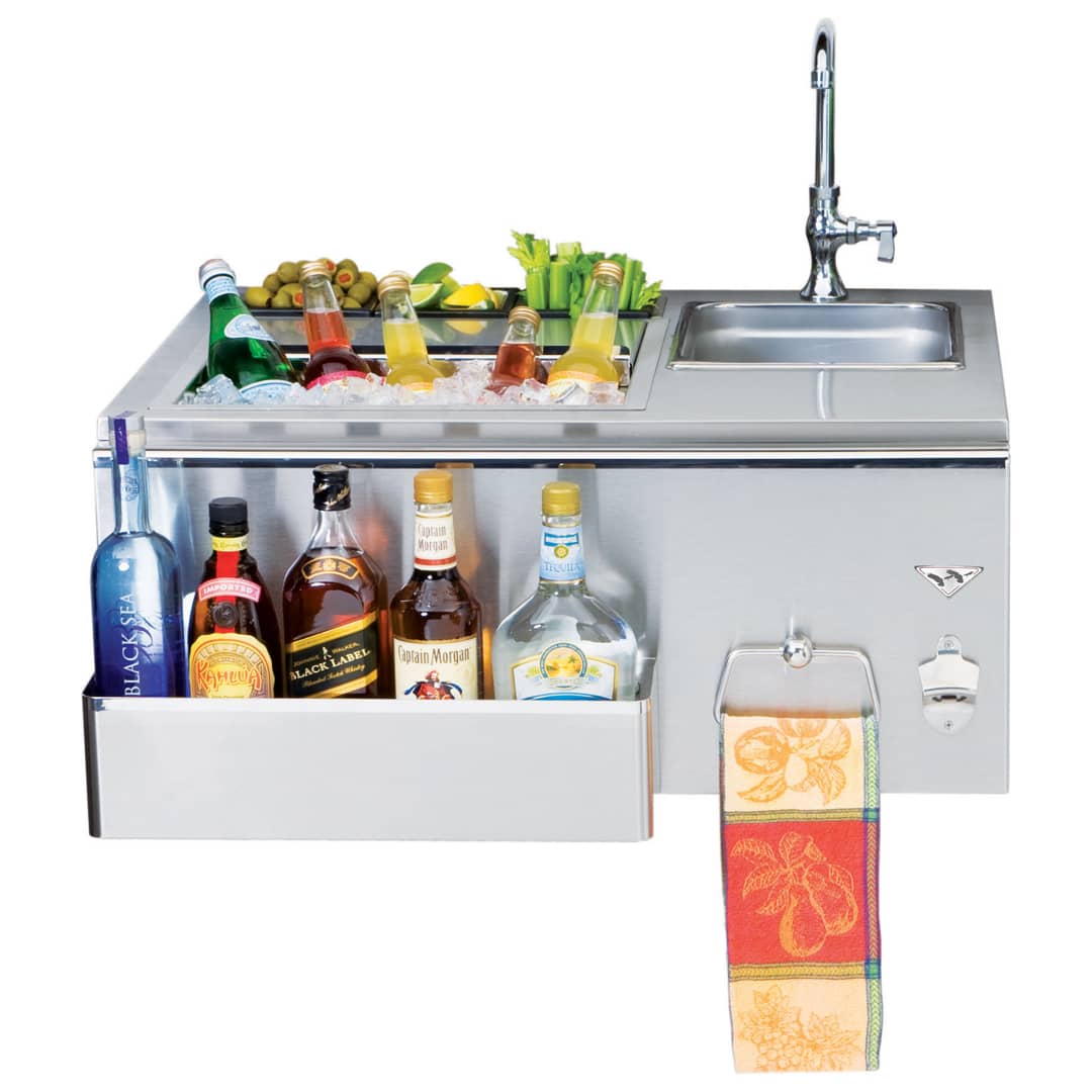 Twin Eagles 30-Inch Outdoor Bar with Sink and Ice Bin Cooler - Free