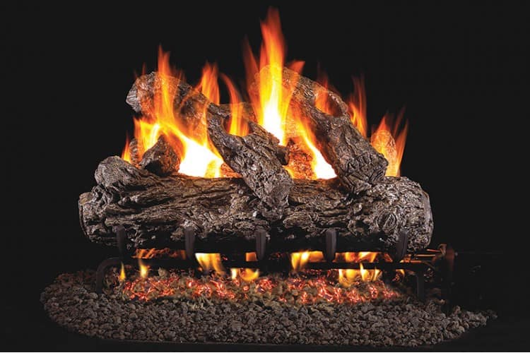 Real Fyre Rustic Oak Logs with G45 Burner – Best of Backyard